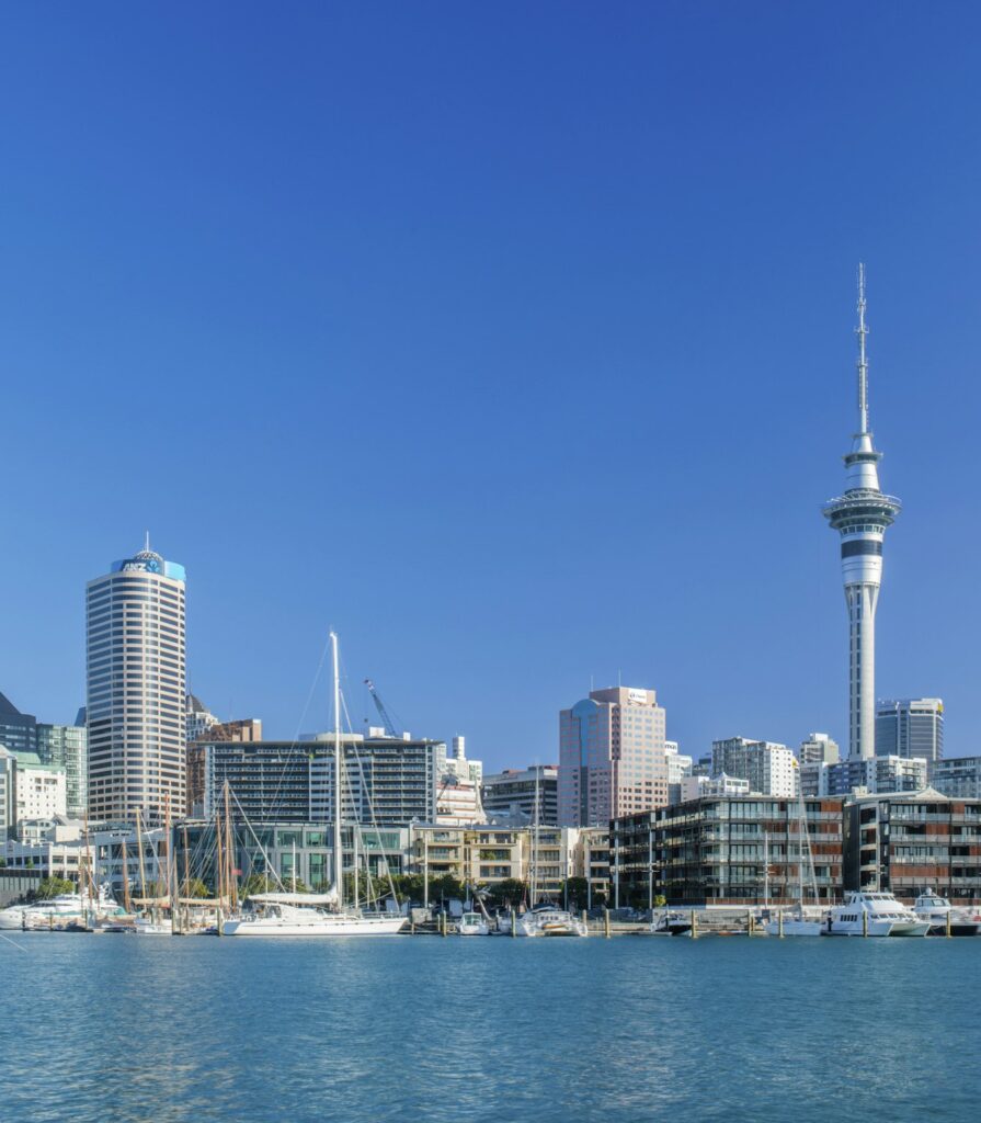 53828,Auckland skyline on waterfront, Auckland, New Zealand